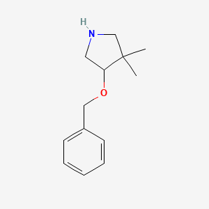 molecular formula C13H19NO B1480523 4-(Benzyloxy)-3,3-dimethylpyrrolidine CAS No. 2090279-73-3