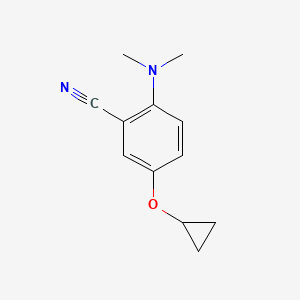 molecular formula C12H14N2O B14805247 5-Cyclopropoxy-2-(dimethylamino)benzonitrile 