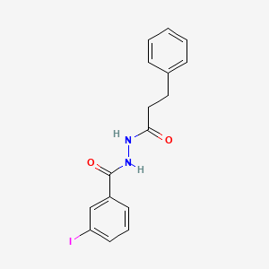 molecular formula C16H15IN2O2 B14805258 3-iodo-N'-(3-phenylpropanoyl)benzohydrazide 