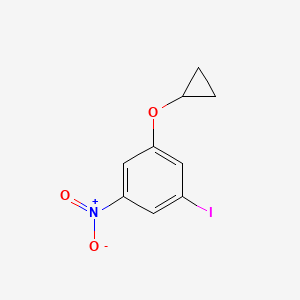 molecular formula C9H8INO3 B14805292 1-Cyclopropoxy-3-iodo-5-nitrobenzene 