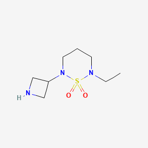 molecular formula C8H17N3O2S B1480530 2-(氮杂环丁-3-基)-6-乙基-1,2,6-噻二嗪烷 1,1-二氧化物 CAS No. 2092088-13-4