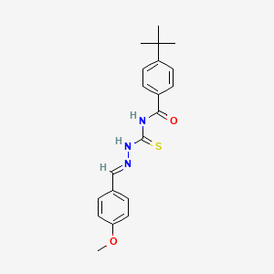 4-tert-butyl-N-{[(2E)-2-(4-methoxybenzylidene)hydrazinyl]carbonothioyl}benzamide