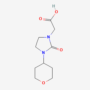 molecular formula C10H16N2O4 B1480531 2-(2-oxo-3-(tetrahydro-2H-pyran-4-yl)imidazolidin-1-yl)acetic acid CAS No. 2091705-28-9