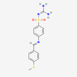 N-carbamimidoyl-4-({(E)-[4-(methylsulfanyl)phenyl]methylidene}amino)benzenesulfonamide