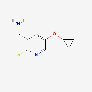 (5-Cyclopropoxy-2-(methylthio)pyridin-3-YL)methanamine