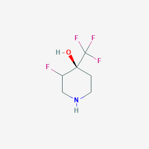 molecular formula C6H9F4NO B14805325 (4S)-3-fluoro-4-(trifluoromethyl)piperidin-4-ol 