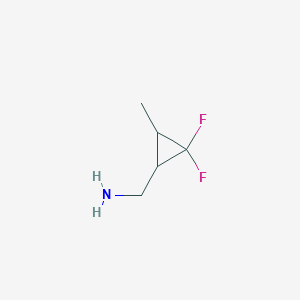 molecular formula C5H9F2N B1480536 (2,2-Difluoro-3-methylcyclopropyl)methanamine CAS No. 1936530-42-5