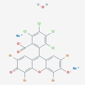 molecular formula C20H4Br4Cl4Na2O6 B14805360 Disodium;2,3,4,5-tetrachloro-6-(2,4,5,7-tetrabromo-3-oxido-6-oxoxanthen-9-yl)benzoate;hydrate 