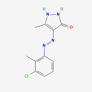 (4Z)-4-[2-(3-chloro-2-methylphenyl)hydrazinylidene]-5-methyl-2,4-dihydro-3H-pyrazol-3-one