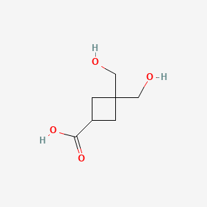 molecular formula C7H12O4 B1480539 3,3-Bis(hydroxymethyl)cyclobutane-1-carboxylic acid CAS No. 2090990-82-0