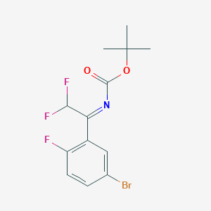 tert-Butyl (1-(5-bromo-2-fluorophenyl)-2,2-difluoroethylidene)carbamate