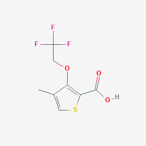 molecular formula C8H7F3O3S B1480542 4-Methyl-3-(2,2,2-trifluoroethoxy)thiophene-2-carboxylic acid CAS No. 2092264-88-3