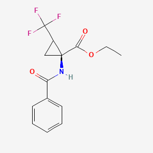 ethyl (1S)-1-benzamido-2-(trifluoromethyl)cyclopropane-1-carboxylate