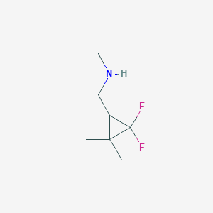 molecular formula C7H13F2N B1480547 1-(2,2-difluoro-3,3-dimethylcyclopropyl)-N-methylmethanamine CAS No. 2092794-37-9