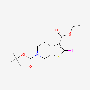 6-(tert-Butyl) 3-ethyl 2-iodo-4,7-dihydrothieno[2,3-c]pyridine-3,6(5H)-dicarboxylate