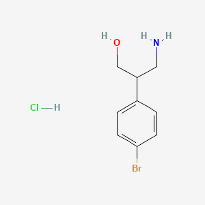 molecular formula C9H13BrClNO B14805485 3-Amino-2-(4-bromo-phenyl)-propan-1-ol, hydrochloride 