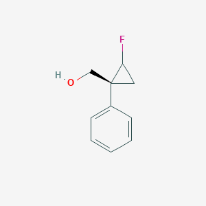 molecular formula C10H11FO B14805510 trans-2-Fluoro-1-phenylcyclopropyl)methanol 