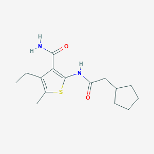 2-[(Cyclopentylacetyl)amino]-4-ethyl-5-methylthiophene-3-carboxamide