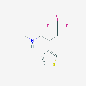 molecular formula C9H12F3NS B1480555 4,4,4-trifluoro-N-methyl-2-(thiophen-3-yl)butan-1-amine CAS No. 2098120-27-3