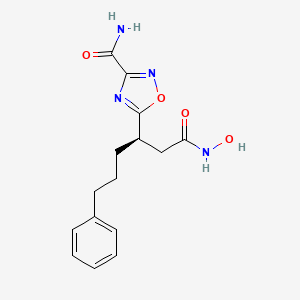 5-[(3R)-1-(Hydroxyamino)-1-oxo-6-phenylhexan-3-yl]-1,2,4-oxadiazole-3-carboxamide