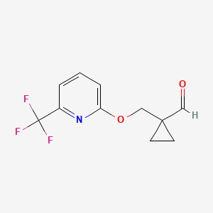 molecular formula C11H10F3NO2 B1480563 1-(((6-(三氟甲基)吡啶-2-基)氧基)甲基)环丙烷-1-甲醛 CAS No. 2097962-94-0