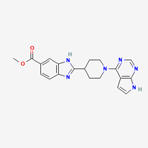 methyl 2-(1-(7H-pyrrolo[2,3-d]pyrimidin-4-yl)piperidin-4-yl)-1H-benzo[d]imidazole-6-carboxylate