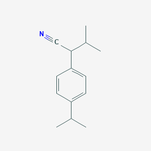 molecular formula C14H19N B14805680 2-(4-Isopropylphenyl)-3-methylbutanenitrile 