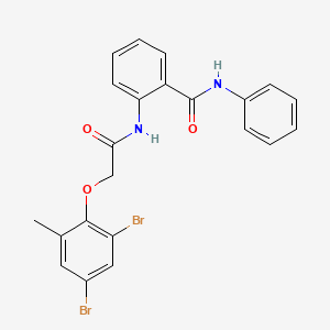 2-{[(2,4-dibromo-6-methylphenoxy)acetyl]amino}-N-phenylbenzamide