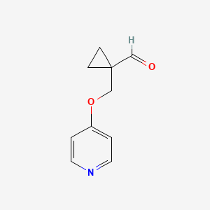 1-((Pyridin-4-yloxy)methyl)cyclopropane-1-carbaldehyde