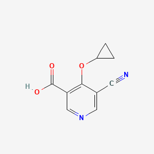 molecular formula C10H8N2O3 B14805727 5-Cyano-4-cyclopropoxynicotinic acid 