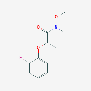 molecular formula C11H14FNO3 B14805742 2-(2-fluorophenoxy)-N-methoxy-N-methylpropanamide 