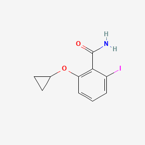 molecular formula C10H10INO2 B14805743 2-Cyclopropoxy-6-iodobenzamide 