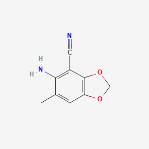 1,3-Benzodioxole-4-carbonitrile, 5-amino-6-methyl-