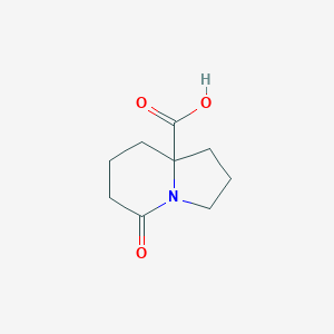 molecular formula C9H13NO3 B1480577 5-氧代六氢吲哚并嗪-8a(1H)-羧酸 CAS No. 2092066-24-3