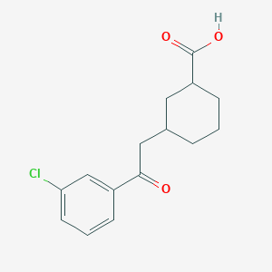 cis-3-[2-(3-Chlorophenyl)-2-oxoethyl]-cyclohexane-1-carboxylic acid