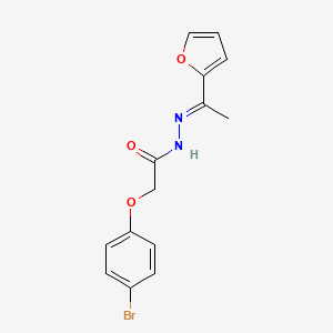 2-(4-bromophenoxy)-N'-[(1E)-1-(furan-2-yl)ethylidene]acetohydrazide