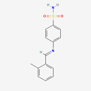 4-{[(E)-(2-methylphenyl)methylidene]amino}benzenesulfonamide