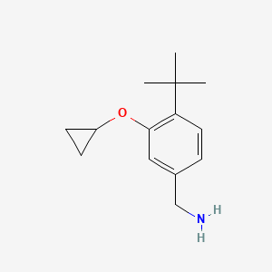 (4-Tert-butyl-3-cyclopropoxyphenyl)methanamine