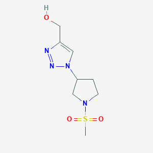 molecular formula C8H14N4O3S B1480585 (1-(1-(methylsulfonyl)pyrrolidin-3-yl)-1H-1,2,3-triazol-4-yl)methanol CAS No. 2026246-21-7