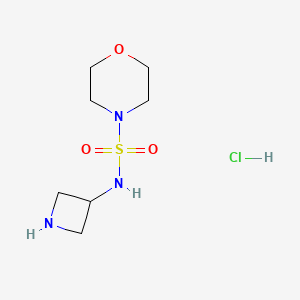 molecular formula C7H16ClN3O3S B1480586 N-(azetidin-3-yl)morpholine-4-sulfonamide hydrochloride CAS No. 1583699-04-0