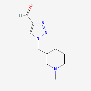 molecular formula C10H16N4O B1480588 1-((1-methylpiperidin-3-yl)methyl)-1H-1,2,3-triazole-4-carbaldehyde CAS No. 2002345-30-2