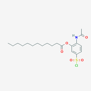 2-Acetamido-5-(chlorosulfonyl)phenyl dodecanoate