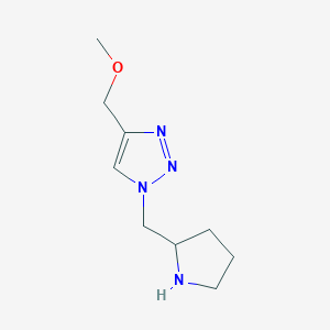 molecular formula C9H16N4O B1480590 4-(methoxymethyl)-1-(pyrrolidin-2-ylmethyl)-1H-1,2,3-triazole CAS No. 2098018-04-1