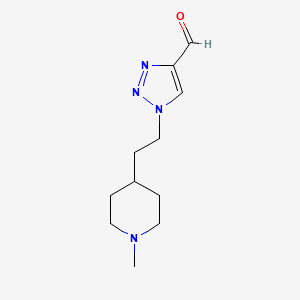 molecular formula C11H18N4O B1480591 1-(2-(1-methylpiperidin-4-yl)ethyl)-1H-1,2,3-triazole-4-carbaldehyde CAS No. 2097964-49-1