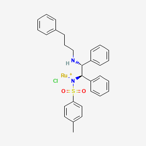 chlororuthenium(1+);[(1R,2R)-1,2-diphenyl-2-(3-phenylpropylamino)ethyl]-(4-methylphenyl)sulfonylazanide