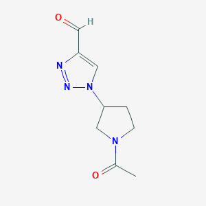 molecular formula C9H12N4O2 B1480592 1-(1-乙酰吡咯烷-3-基)-1H-1,2,3-三唑-4-甲醛 CAS No. 2091715-58-9