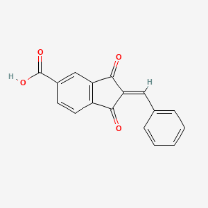 2-benzylidene-1,3-dioxo-2,3-dihydro-1H-indene-5-carboxylic acid