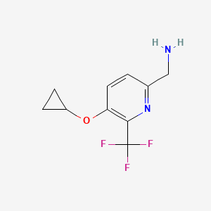 molecular formula C10H11F3N2O B14805974 (5-Cyclopropoxy-6-(trifluoromethyl)pyridin-2-YL)methanamine 