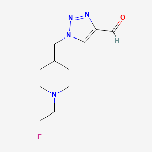 1-((1-(2-fluoroethyl)piperidin-4-yl)methyl)-1H-1,2,3-triazole-4-carbaldehyde
