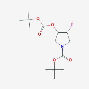 Tert-butyl 3-fluoro-4-[(2-methylpropan-2-yl)oxycarbonyloxy]pyrrolidine-1-carboxylate